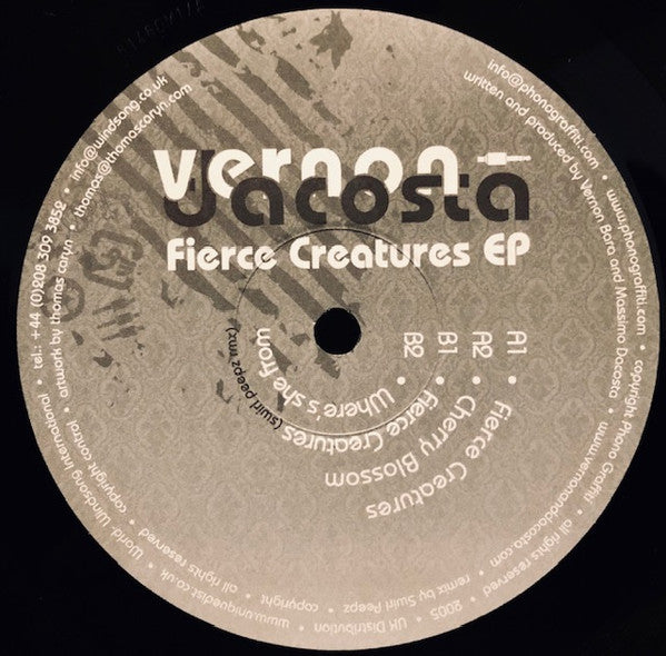 Vernon & DaCosta : Fierce Creatures EP (12")