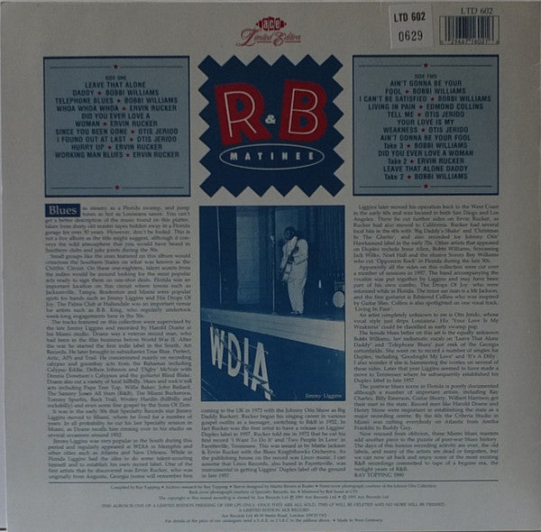 Various : R & B Matinee (LP, Comp, Mono, Ltd, Num)