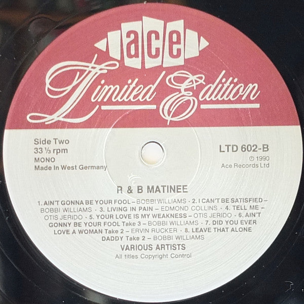 Various : R & B Matinee (LP, Comp, Mono, Ltd, Num)