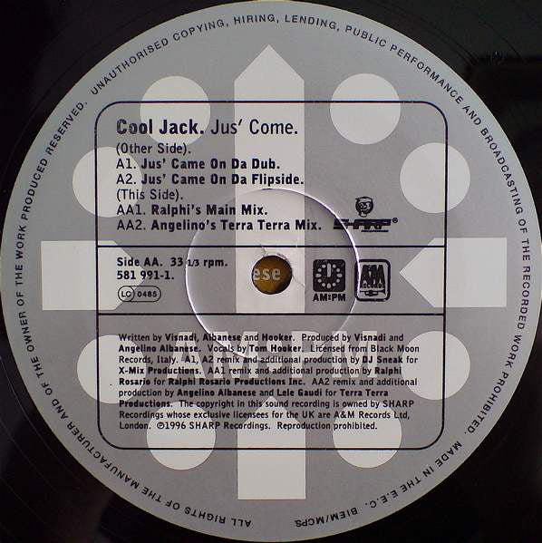 Cool Jack : Jus' Come (12", 2/2)