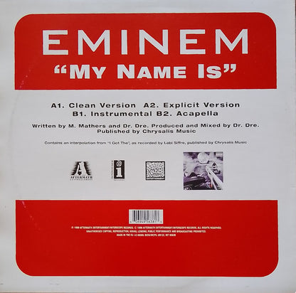 Eminem : My Name Is (12", Single)