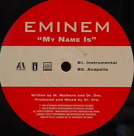Eminem : My Name Is (12", Single)