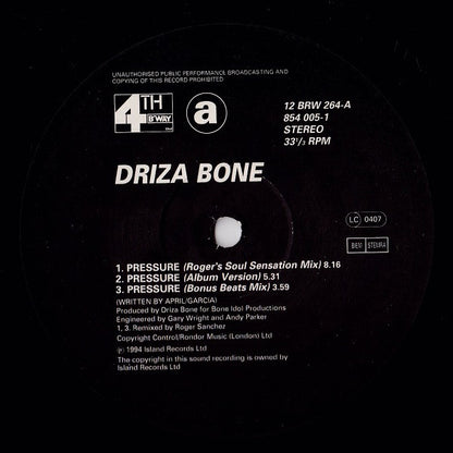 Drizabone : Pressure (12", Single)