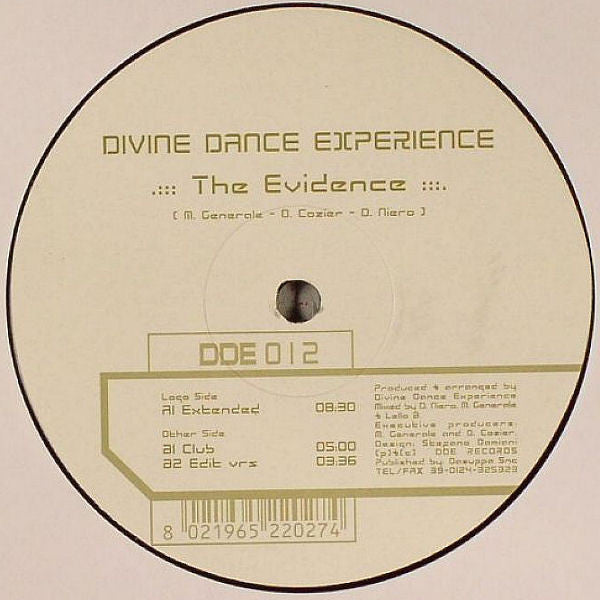 Divine Dance Experience : The Evidence (12")