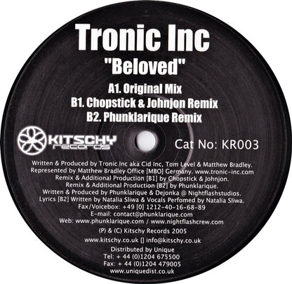 Tronic Inc. : Beloved (12")