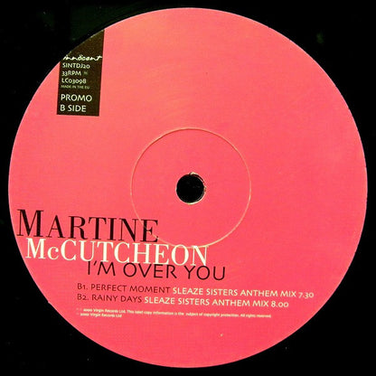 Martine McCutcheon : I'm Over You (12", Promo)