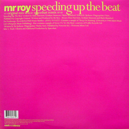 Mr. Roy : Speeding Up The Beat (12")