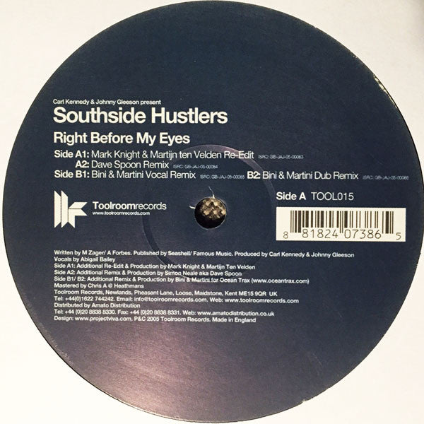 Southside Hustlers : Right Before My Eyes (12")