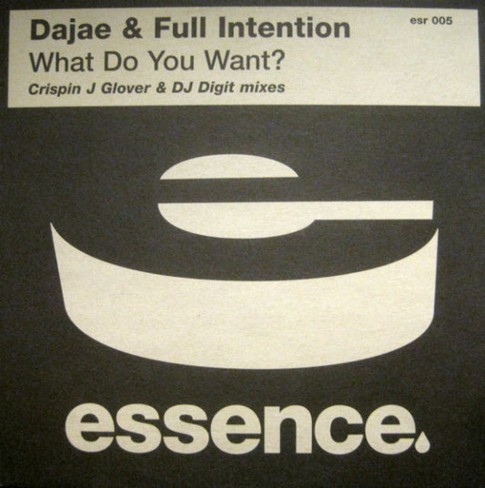 Dajaé & Full Intention : What Do You Want? (Crispin J Glover & DJ Digit Mixes) (12")