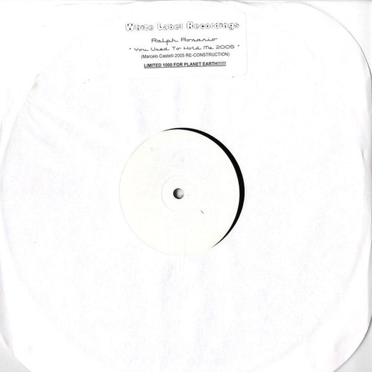 Ralphi Rosario : You Used To Hold Me 2005 (12", S/Sided, Ltd, Unofficial, W/Lbl)
