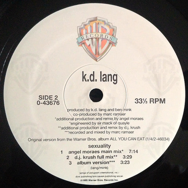 k.d. lang : Sexuality (12")