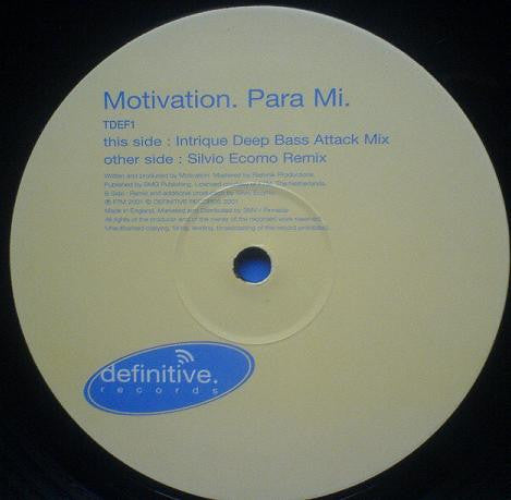 Motivation : Para Mi (12")