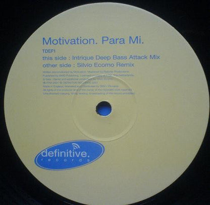 Motivation : Para Mi (12")