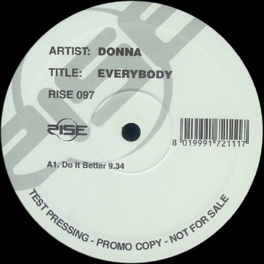 Donna (2) : Everybody (12", Promo, TP)