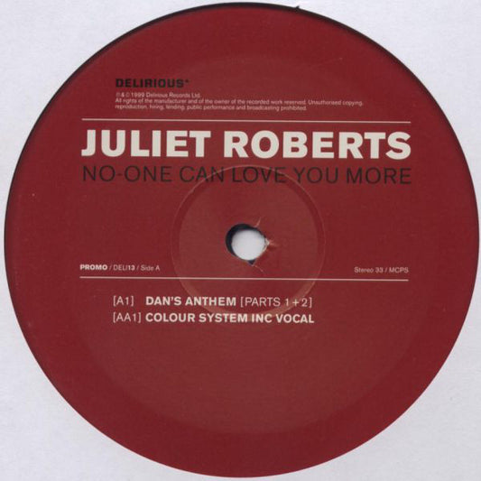 Juliet Roberts : No One Can Love You More (12", Promo)