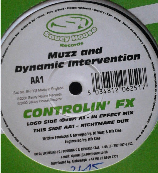 Muzz (2) And Dynamic Intervention : Controlin' FX (12")