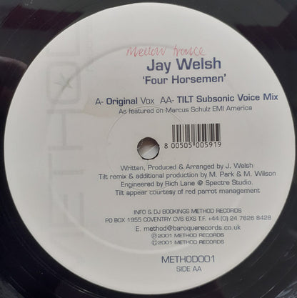 Jay Welsh : Four Horsemen (12")