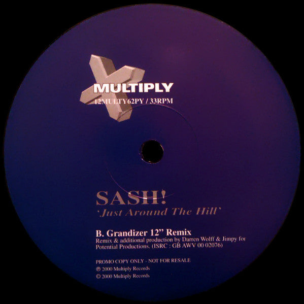 Sash! : Just Around The Hill (12", Promo)