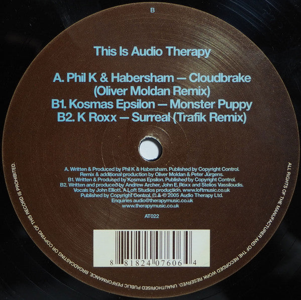 Various : This Is Audio Therapy  (Disc One) (12")