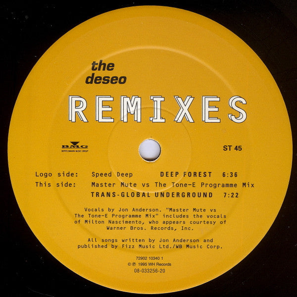 Jon Anderson : The Deseo Remixes (12")