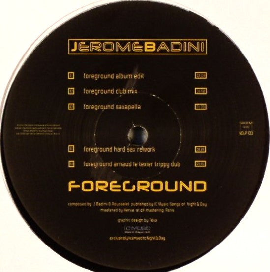 Jerome Badini : Foreground (12")