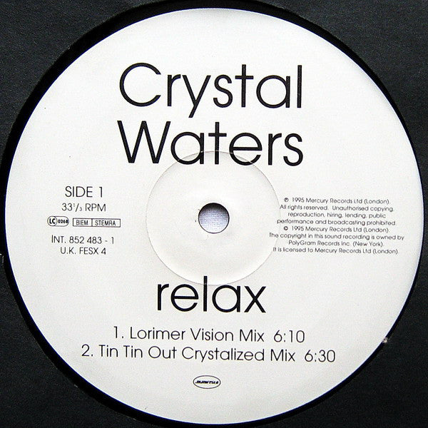 Crystal Waters : Relax (12")