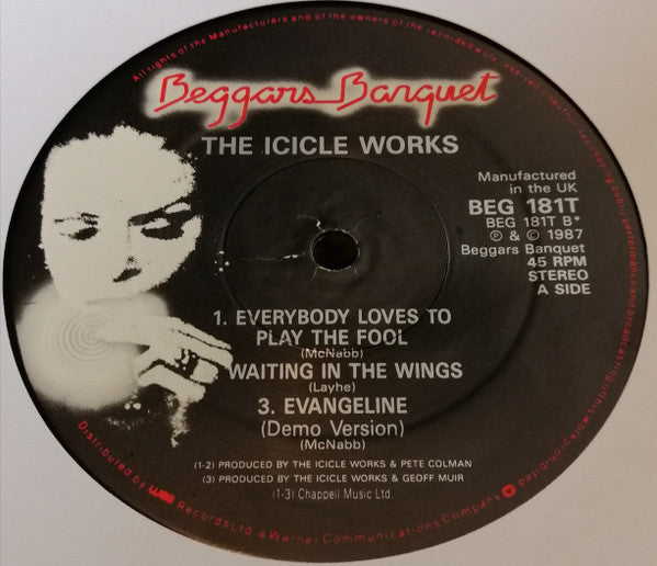 The Icicle Works : Evangeline (12", Single)