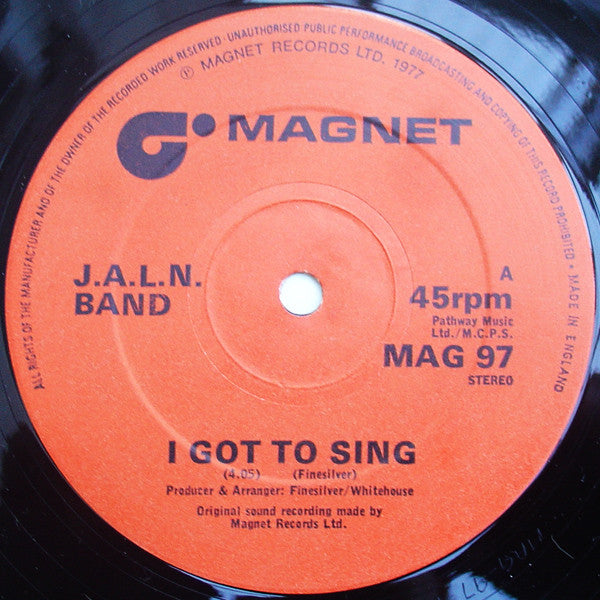 J.A.L.N. Band : I Got To Sing (Extended Version) (12", Ltd)