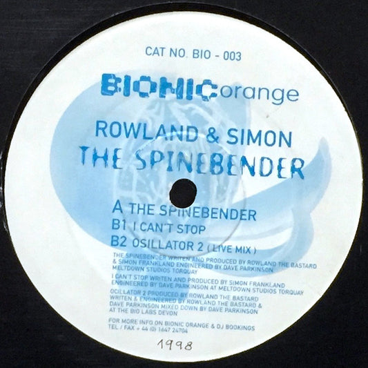 Rowland The Bastard & Simon Frankland : The Spinebender (12")