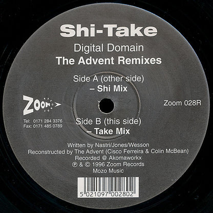 Shi-Take : Digital Domain (The Advent Remixes) (12")