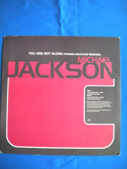 Michael Jackson : You Are Not Alone (Frankie Knuckles Remixes) (12", Promo)
