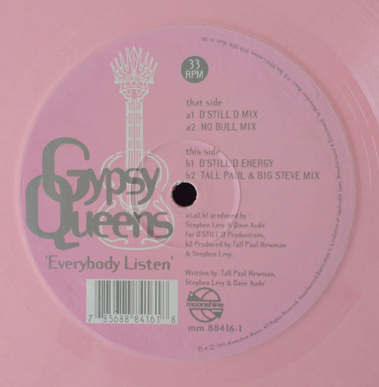 Gypsy Queens : Everybody Listen (12", Single, Pin)