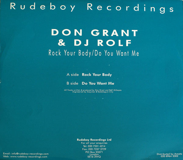 Don Grant & DJ Rolf : Rock Your Body (12")