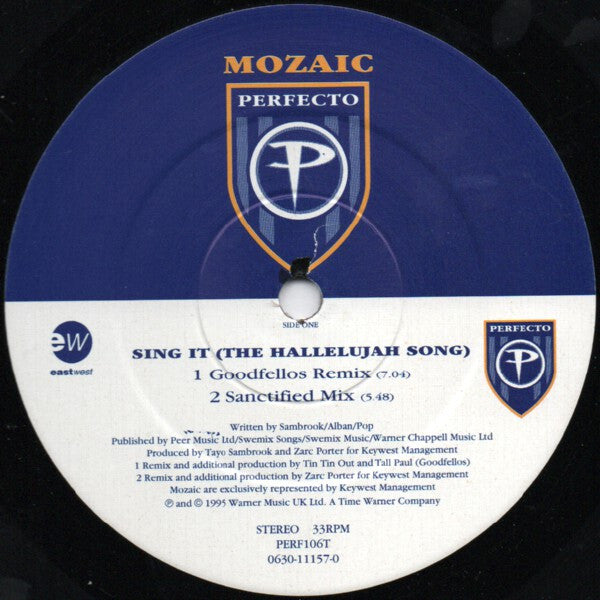 Mozaic : Sing It (The Hallelujah Song) (12")