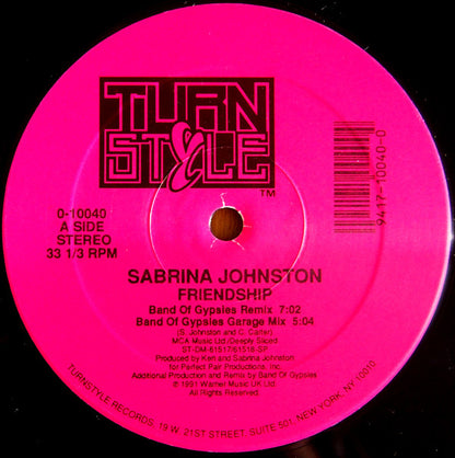 Sabrina Johnston : Friendship (12")