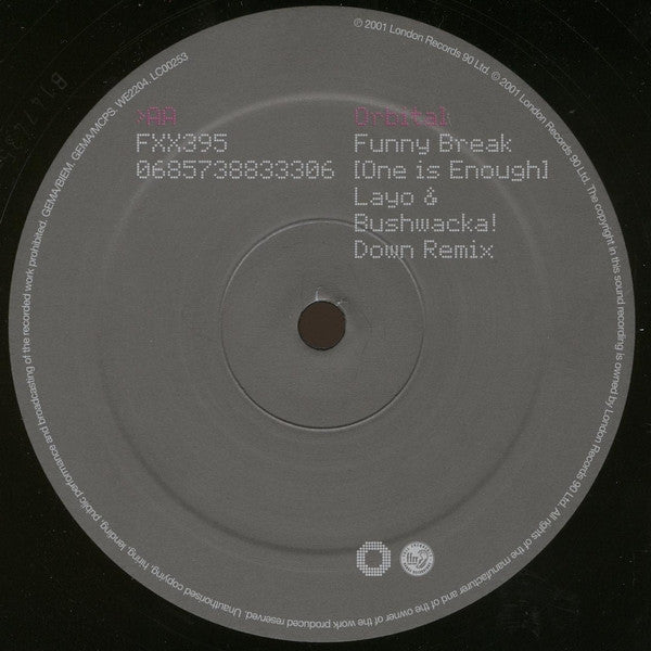 Orbital : Funny Break (One Is Enough) (12", Single)