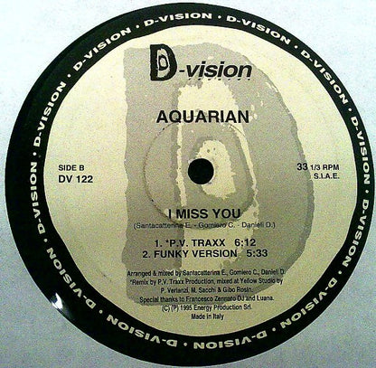Aquarian (2) : I Miss You (12")