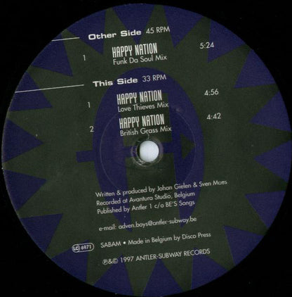 Adventure Boys : Happy Nation (12")