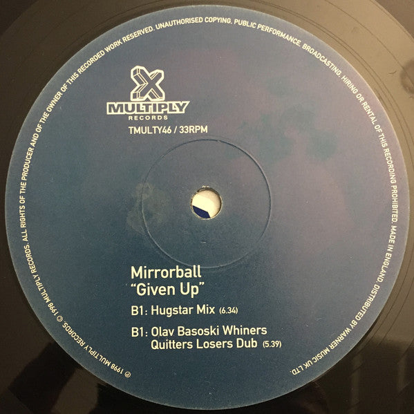 Mirrorball : Given Up (12", Single)