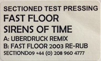 Fast Floor : Sirens Of Time (12", TP, W/Lbl)