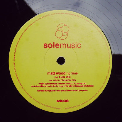 Matt Wood : No Time (12")