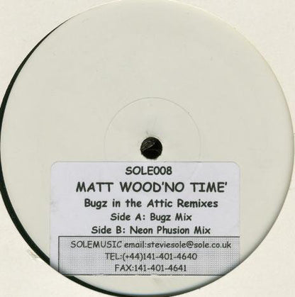 Matt Wood : No Time (12")
