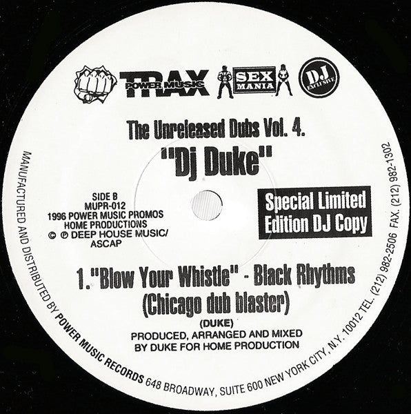 DJ Duke : The Unreleased Dubs Vol. 4 (12", Ltd)