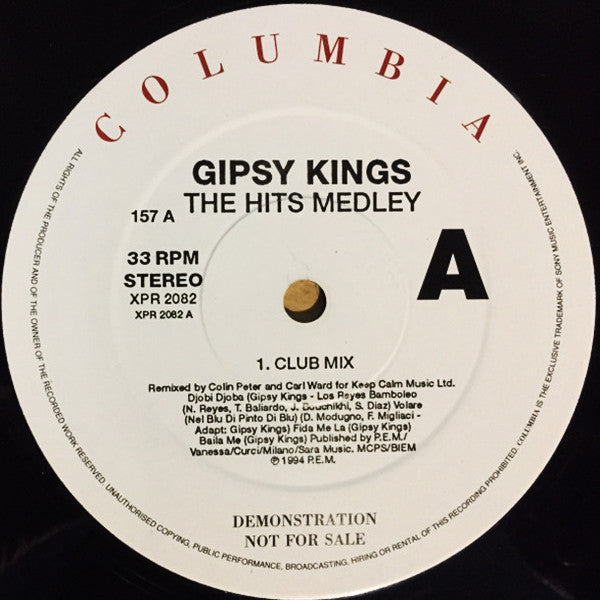 Gipsy Kings : The Hits Medley (12", Promo)