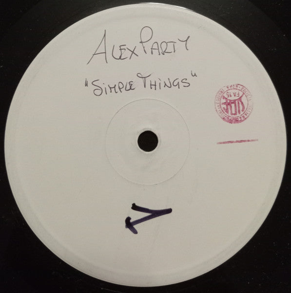 Alex Party : Simple Things (12", Promo, W/Lbl)