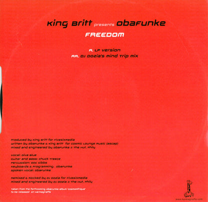 King Britt Presents Obafunke* : Freedom (12")