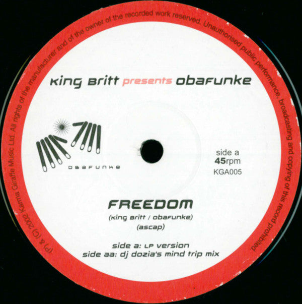 King Britt Presents Obafunke* : Freedom (12")
