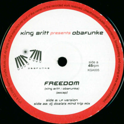 King Britt Presents Obafunke* : Freedom (12")