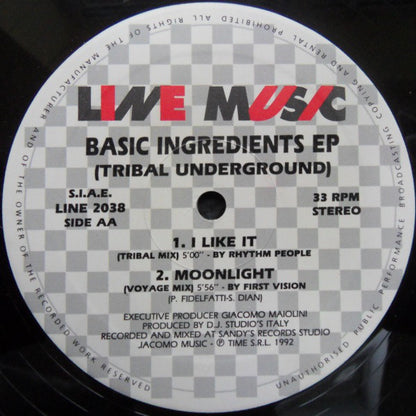 Various : Basic Ingredients EP (Tribal Underground) (12")