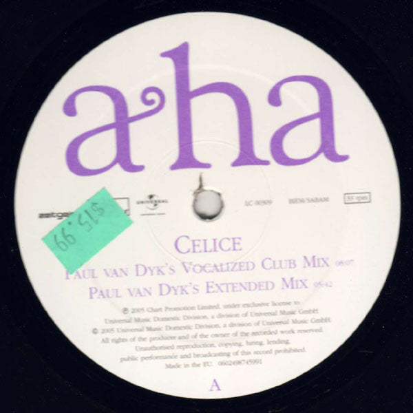 a-ha : Celice (12")